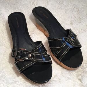 Ann Taylor Sandals Cork Leather Work Casual